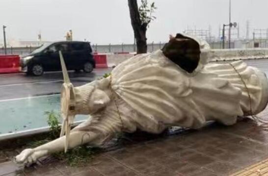 台风卡努吹飞冲绳自由女神像 背后真相实在让人惊愕