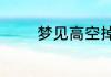 梦见高空掉下来是什么意思
