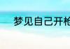 梦见自己开枪打死人是什么意思
