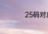 25码对应耐克多少码