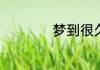 梦到很久不见的朋友