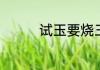 试玉要烧三日满意思介绍