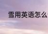 雪用英语怎么说 雪用英语如何说