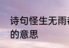 诗句怪生无雨都张伞不是遮头是使风的意思
