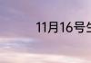 11月16号生的是什么星座