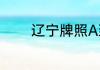 辽宁牌照A到R对应哪个城市