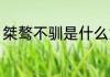 桀骜不驯是什么意思 桀骜不驯的意思