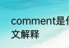 comment是什么意思 comment英文解释