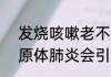 发烧咳嗽老不好警惕支原体肺炎  支原体肺炎会引发白肺吗
