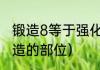 锻造8等于强化多少武器（dnf可以锻造的部位）