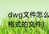dwg文件怎么打开（如何打开DWG格式的文件）