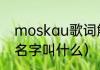 moskau歌词解析（德国闪击哥的歌名字叫什么）