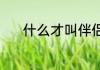 什么才叫伴侣（伴侣是夫妻吗）