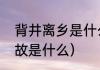 背井离乡是什么意思（背井离乡的典故是什么）