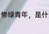 惨绿青年，是什么意思（青少年成语）