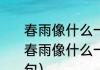 春雨像什么一样轻轻的飘落在地上（春雨像什么一样轻轻地落到地上拟人句）