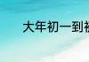 大年初一到初五的风俗是什么