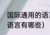 国际通用的语言有哪些（国际通用的语言有哪些）