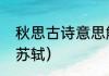 秋思古诗意思解释和思想感情（秋思苏轼）