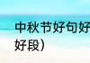中秋节好句好段摘抄（中秋节的好句好段）
