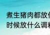 煮生猪肉都放什么调料好吃 猪肉煮的时候放什么调料