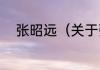 张昭远（关于张昭远的简单科普）