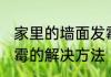 家里的墙面发霉怎么办 家里的墙面发霉的解决方法
