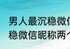 男人最沉稳微信昵称两个字 男人最沉稳微信昵称两个字有哪些