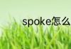 spoke怎么读 spoke如何读