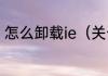 怎么卸载ie（关于怎么卸载ie的简述）