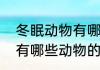 冬眠动物有哪些动物（关于冬眠动物有哪些动物的简单科普）