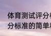 体育测试评分标准（关于体育测试评分标准的简单科普）