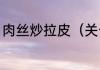 肉丝炒拉皮（关于肉丝炒拉皮的简述）