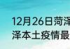 12月26日菏泽疫情人数总数 山东菏泽本土疫情最新总共几例