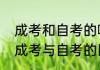 成考和自考的哪个更好有什么不同（成考与自考的区别哪个更好）