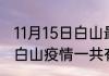 11月15日白山最新疫情情况通报 吉林白山疫情一共有多少例