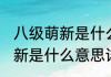 八级萌新是什么意思消息推荐 八级萌新是什么意思详细介绍