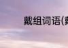 戴组词语(戴组词语二年级)