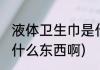 液体卫生巾是什么东西(液体卫生巾是什么东西啊)