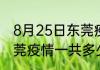 8月25日东莞疫情新增确诊数 广东东莞疫情一共多少人确诊了