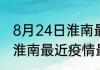 8月24日淮南最新疫情通报今天 安徽淮南最近疫情最新消息数据