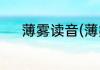 薄雾读音(薄雾读音读音是什么)