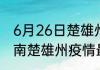 6月26日楚雄州疫情今日最新情况 云南楚雄州疫情最新总确诊人数