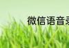 微信语音录不上怎么回事