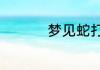 梦见蛇打死是什么意思