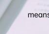 means是什么意思