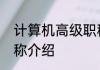 计算机高级职称有哪些计算机高级职称介绍