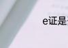 e证是开什么车的