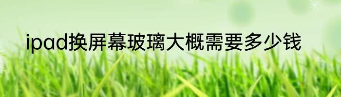 ipad换屏幕玻璃大概需要多少钱