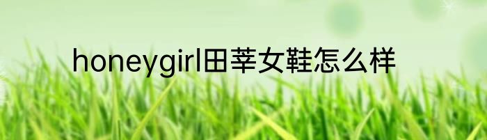 honeygirl田莘女鞋怎么样